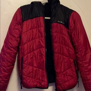 Reversible Eddie Bauer puffer fleece jacket